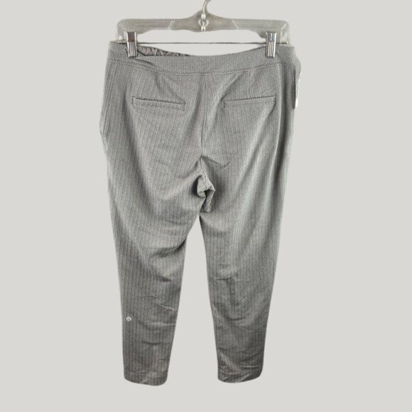 Lululemon Jet Crop Slim Herringbone - Size 6 - White Slate - Picture 3 of 8